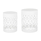 Outdoor Metal S/2 End Table