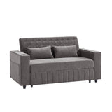 Pull-Out Sofa Bed Convertible Couch With Adjustable Backrest For Living Room