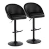 Matisse - Highback Adjustable Barstool With Rounded T Footrest (Set of 2) - Black Metal