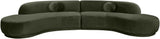 Avra - 146" Velvet Performance Fabric Upholstered Sectional
