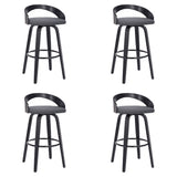 Sonia - 26" Counter Height Swivel Bar Stool - Black Wood