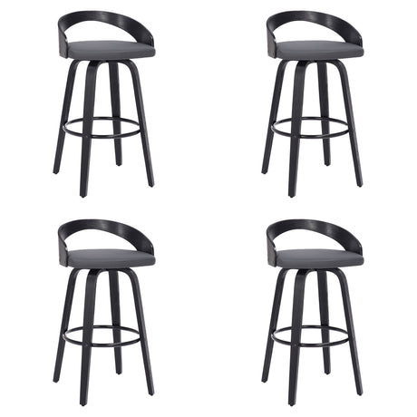 Sonia - 26" Counter Height Swivel Bar Stool - Black Wood
