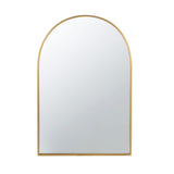 Arched Mirror With Metal Frame, Wall Mirror For Living Room Bedroom Entryway