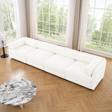 Stylish Chenille Sofa With Storage Seat And Cylindrical Backrest