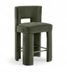 Zuno - Velvet Performance Fabric Upholstered Counter Stool (Set of 2)