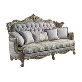Miliani - Sofa With 5 Pillows - Fabric & Antique Bronze