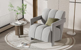 Modern Minimalist Leisure Armchair With L Shaped Armrests