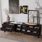 Media Console With 4 Drawers And Cable Management