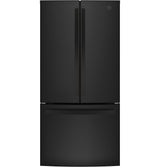GE GWE19JGLBB - 33 in. 18.6 cu. ft. Counter Depth French Door Refrigerator with Internal Water Dispenser - Black