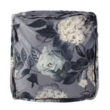 Hazel - Large Square Pouf With Flower Print