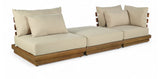 Mirella - 3 Piece Water Resistant Fabric Upholstered Outdoor Patio Modular Sofa