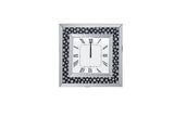 Nysa - Wall Clock - Mirrored & Faux Crystals