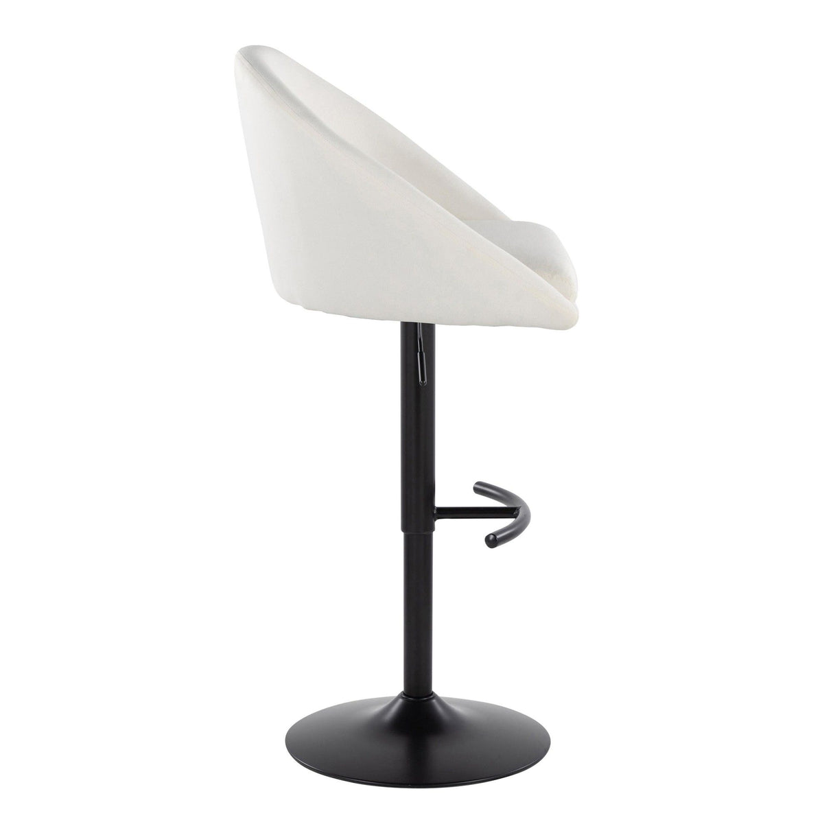 Matisse - Highback Adjustable Barstool With Rounded T Footrest (Set of 2) - Black Metal