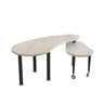 Rotatable Cocktail Table With Solid Legs, 360 Degree Rotating