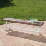 Tranquilizer - Outdoor Acacia Wood Bench With Slat Panel Design