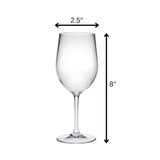 Leadingware Tritan Plastic Wine Glasses (Set of 4), Unbreakable, Bpa Free, 12Oz - Clear