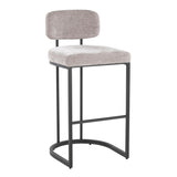 Demi - Fixed-Height Barstool (Set of 2) - Black Metal Base