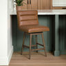 Elias - Swivel Rubberwood Barstool