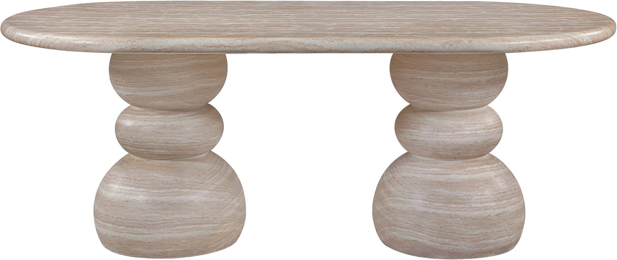 Navo - Indoor/Outdoor Dining Table - Travertine
