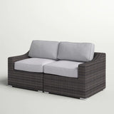 Chic Wide Outdoor Loveseat With Cushions