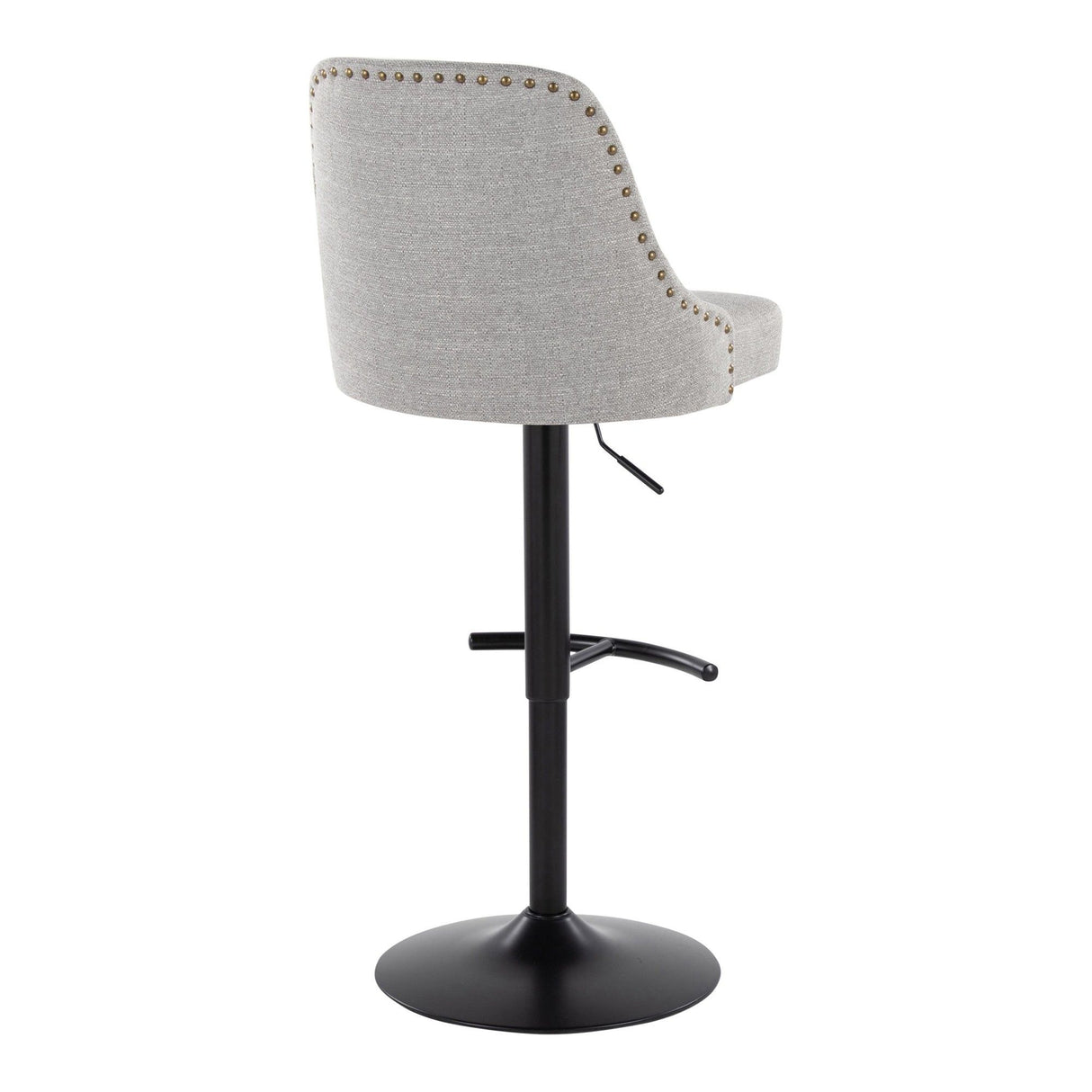 Marcel - Adjustable Barstool With Rounded T Footrest (Set of 2) - Black Metal