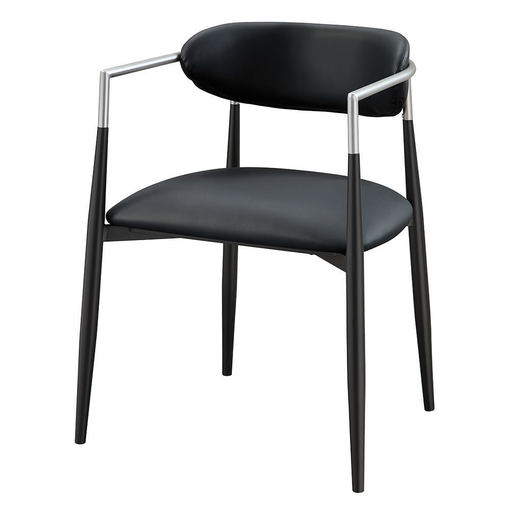 Gavan - Arm Chair Set of 2) - Black Synthetic Leather