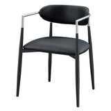 Gavan - Arm Chair Set of 2) - Black Synthetic Leather