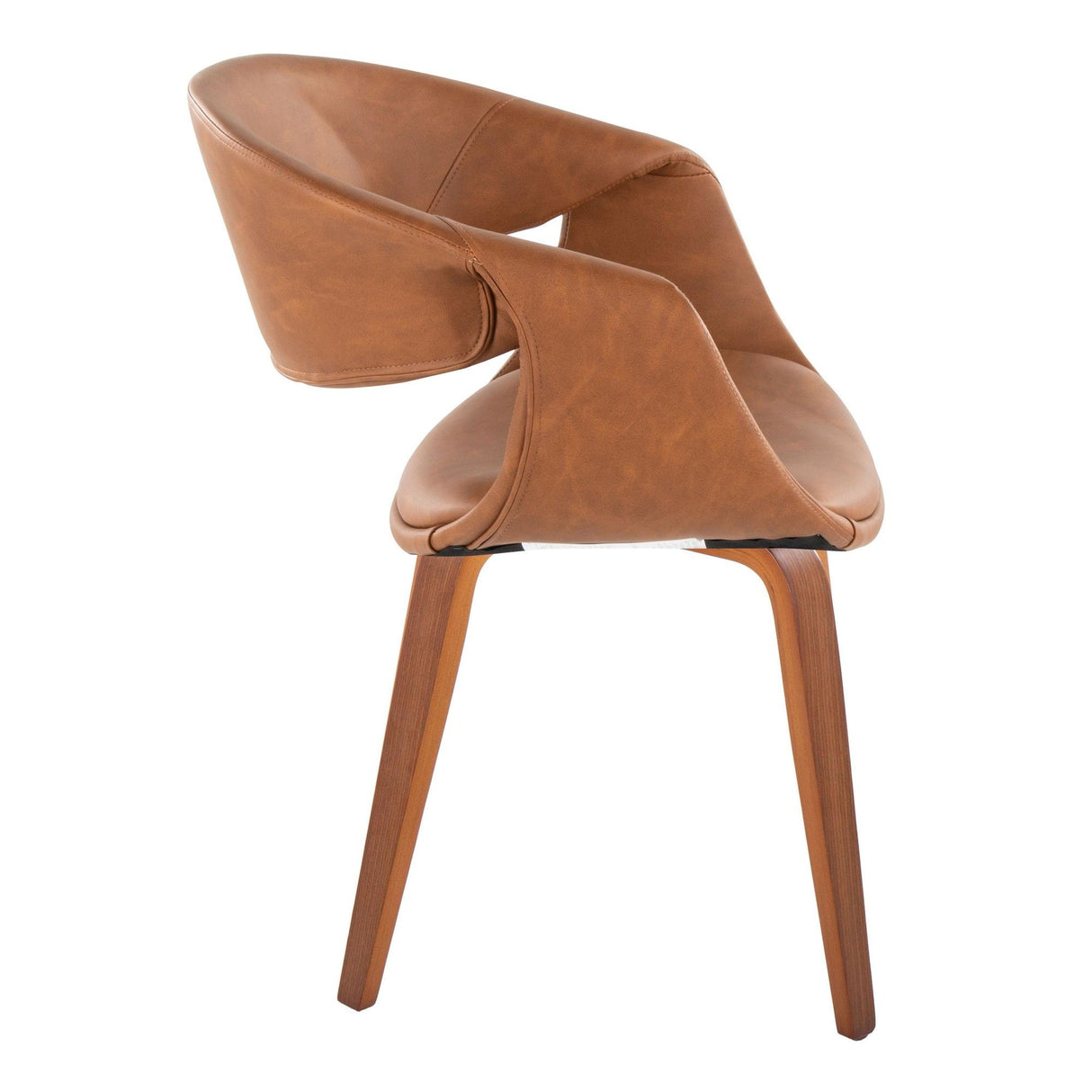 Curvo - Upholstered Chair (Set of 2) - Walnut Wood Legs