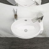 Modern Aesthetic Rectangle Wall Mount Bathroom Sink With Single Faucet Hole