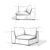 Jasmine - Corner Sofa Module - Gray