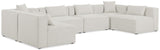 Cube - Linen 6 Piece Modular Armless Sectional