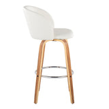 Fran - Fixed-Height Barstool (Set of 2) - Zebra Wood