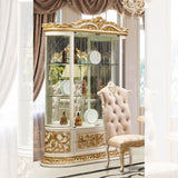 HD-903 - China Cabinet - Ivory / Gold