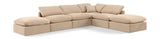 Indulge - Velvet 6 Piece Modular Armless Sectional