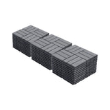 Acacia Wood Interlocking Deck Tiles Checker Pattern For Outdoor Flooring