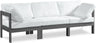 Nizuc - Outdoor Patio 3 Seat Modular Sofa With Gray Frame