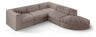 Rummi - Velvet Performance Fabric Upholstered 5 Piece Modular Sectional