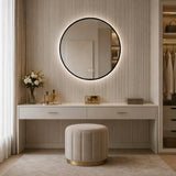 Round Framed Dimmable ED Bathroom Mirror With Anti Fog