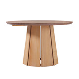 Round Pedestal Dining Table - Light Brown