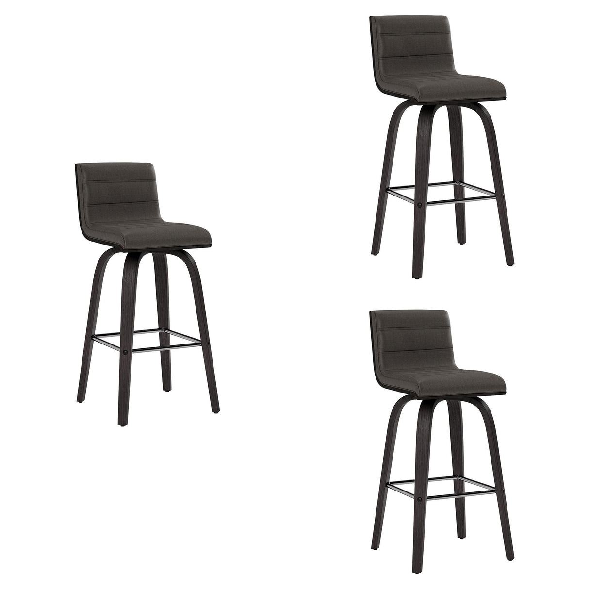Vienna - 26" Swivel Counter Stool - Black Wood