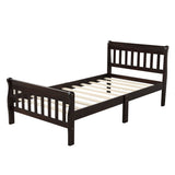 Platform Bed, Mattress Foundation Sleigh Bed With Headboard, Footboard, Slat Support