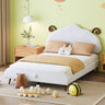 Upholstered Platform Bed With Sheep Shaped Headboard