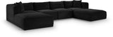 Shaggy - 6 Piece Modular Sectional With 2 Ottomans