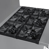 36 in. 6 Burner Commercial Liquid Propane Range in Stainless-Steel (KM-CR36-LP)