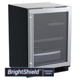24-In Marvel Refrigerator With Brightshield with Brightshield\u2122 - Yes, Door Style - Stainless Steel Frame Glass - (MLRE224SG81A)