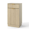 Tilt Out Trash Can Cabinet With Wave Textured Drawer & Pull Out Bin
