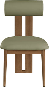Dario - Faux Leather Dining Chair With Brown Frame (Set of 2)