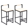Elegant Bar Stool Set With Backrest And Footrest, Counter Height (Set of 2)
