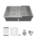 Modern Double Bowl Undermount Sink Design With 10" Deep Basins