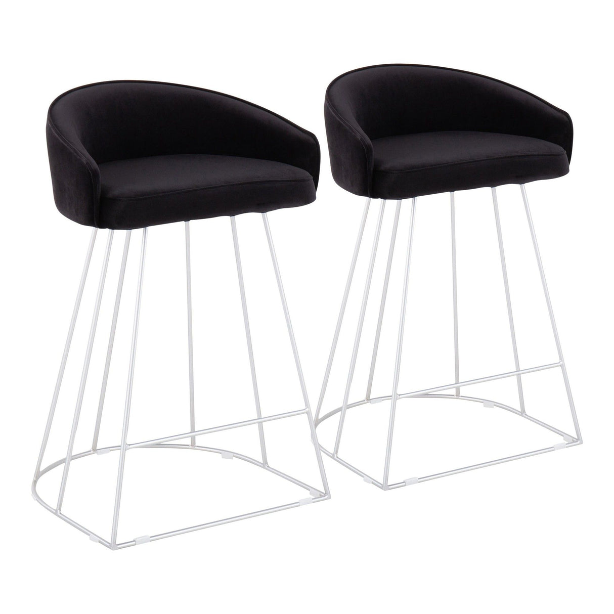 Canary - Counter Stool (Set of 2) - Silver Steel